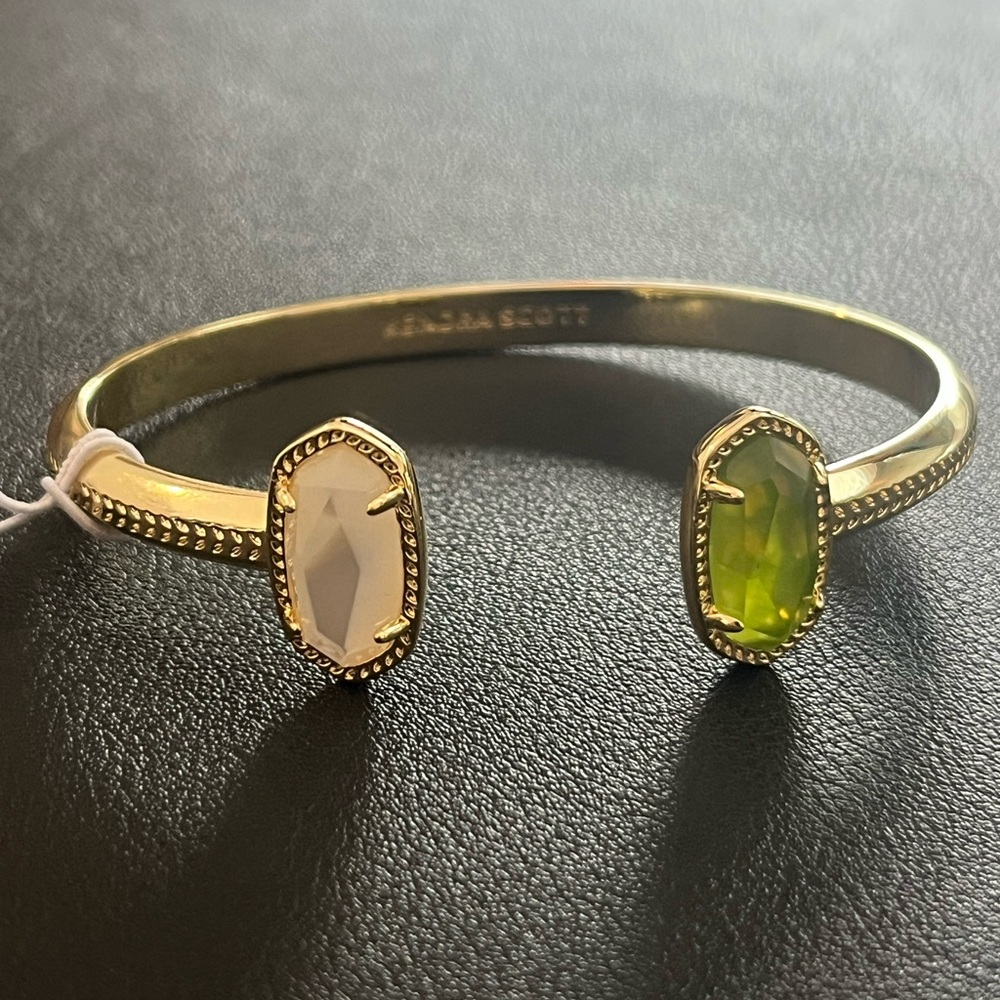 Kendra Scott Elton Gold Cuff Bracelet Birthstone Bracelet